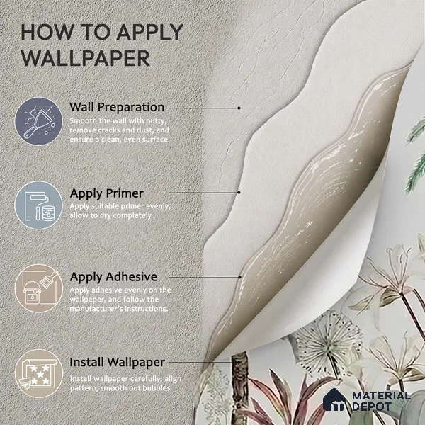 H901712 A Story by the Garden Wallpaper,Customised Sukoon Series Canvas Nature Design (Customised Size Wallpaper)