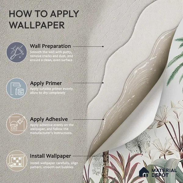 A Story by the Garden Wallpaper,Customised Sukoon Series Handmade Nature Design (Customised Size Wallpaper)