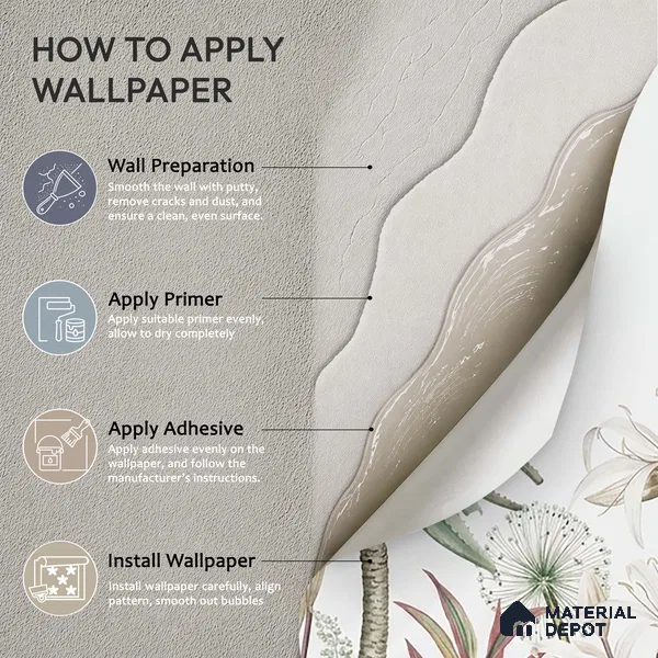 H901711 A Story by the Garden Wallpaper,Customised Sukoon Series Sanddtone Nature Design (Customised Size Wallpaper)