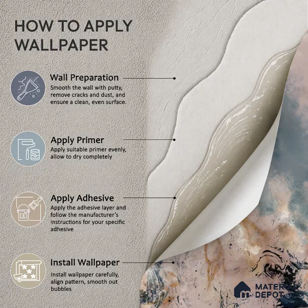 Amara, Abstract Wallpaper Design for Rooms, Customised Sukoon Series Canvas Abstract Design (Customised Size Wallpaper)
