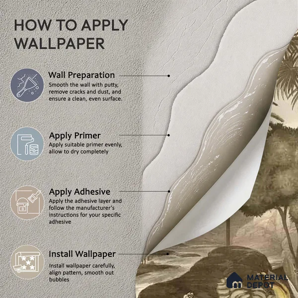 Anandvan Jungle Theme Customised Wallpaper, Sepia Sukoon Series Handmade Nature Design (Customised Size Wallpaper)