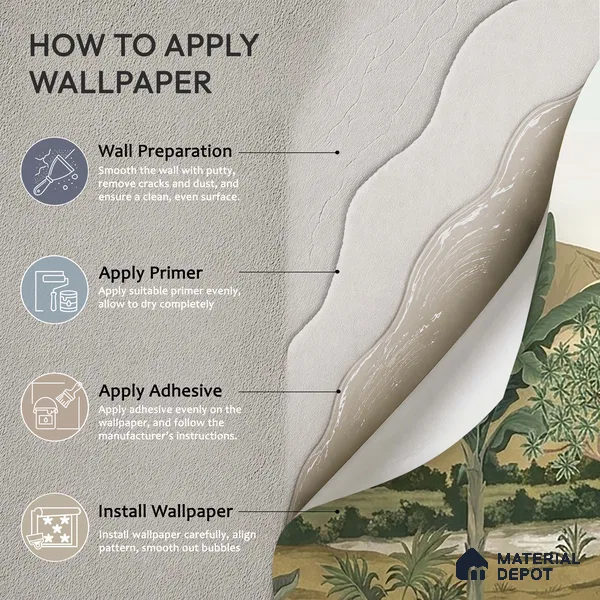 Andaaj, Lush Forest Theme Wallpaper for Rooms, Customised Sukoon Series Handmade Nature Design (Customised Size Wallpaper)