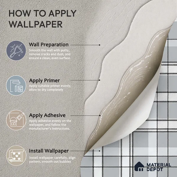 Black and White Checks Wallpaper 10 Meter x 19.68 Inches Soft Feel Paper Type Wallpaper -54 Sq. Ft. | Minimum 15% wastage during installation