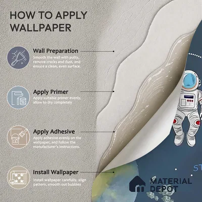 Customized Space Theme Wallpaper for Kids Room, Planets, rockets, Astronauts, Blue Sparkla N Shine Series Handmade Space Design (Customised Size Wallpaper)