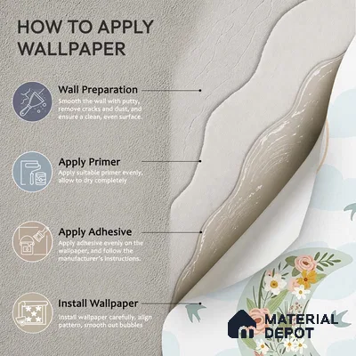Floral Rainbows and Moon Baby Wallpaper 10 Meter x 19.68 Inches Soft Feel Paper Type Wallpaper -54 Sq. Ft. | Minimum 15% wastage during installation