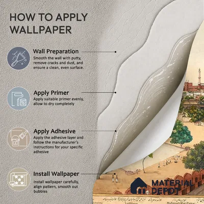 Imperial Delhi, Indian Scenic Wallpaper, Customised Sukoon Series Canvas Nature Design (Customised Size Wallpaper)