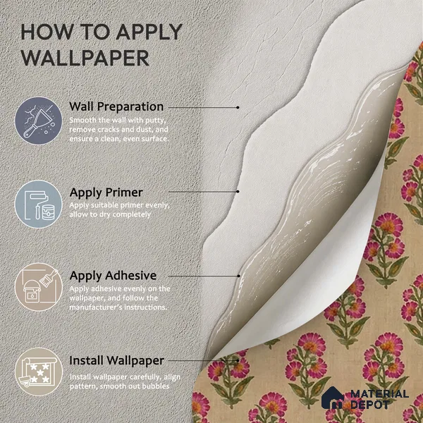 Indian Floral Theme Repeat Design Wallpaper, Luxury 10 Meter x 19.68 Inches Soft Feel Paper Type Wallpaper -54 Sq. Ft. | Minimum 15% wastage during installation