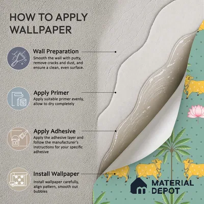 Indian Pichwai Green Wallpaper for Rooms, Customised Sukoon Series Soft Feel Patterned Design (Customised Size Wallpaper)