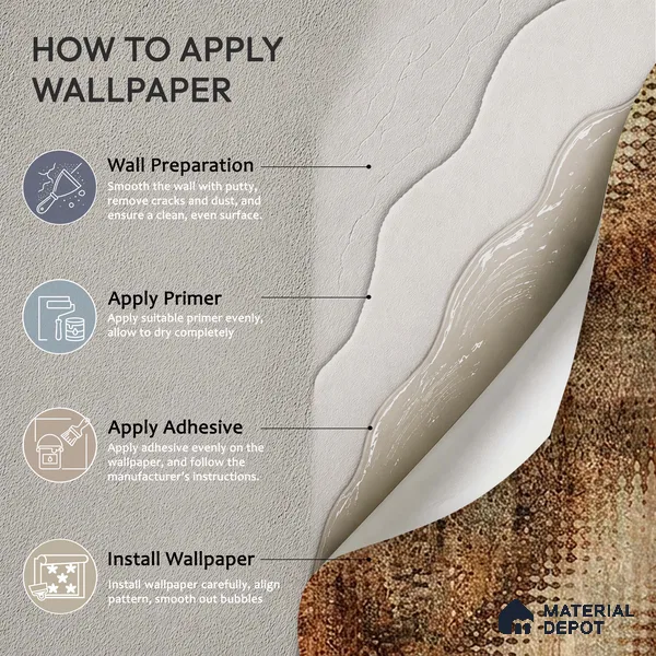 Industrial Look Ikat Pattern Fusion Design Wallpaper, Customised Sukoon Series Handmade Abstract Design (Customised Size Wallpaper)