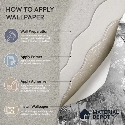 Kaira, Nature Theme Wallpaper for Rooms, Black & White, Customised Sukoon Series Handmade Nature Design (Customised Size Wallpaper)