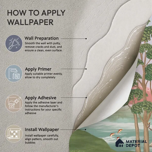 Khwab, Dreams on Wall, Wallpaper Sukoon Series Canvas Nature Design (Customised Size Wallpaper)