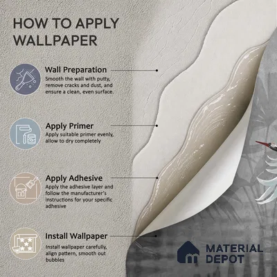 Musafir Beautiful Cranes Grey | Charcoal Grey Crane Birds Scenic Look Wallpaper Canvas (Customised Size)