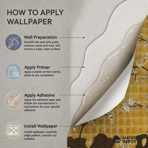 Oriental Garden, Chinoiserie Wall Wallpaper Sukoon Series Handmade Chinoserie Design (Customised Size Wallpaper)