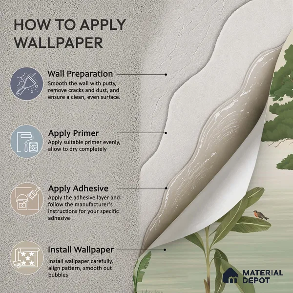 Prakriti Beautiful Trees Wallpaper Sukoon Series Handmade Nature Design (Customised Size Wallpaper)