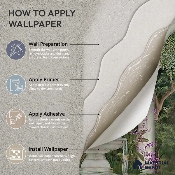 Saanjh, Foliage Theme Wallpaper for Walls Sukoon Series Handmade Patterned Design (Customised Size Wallpaper)