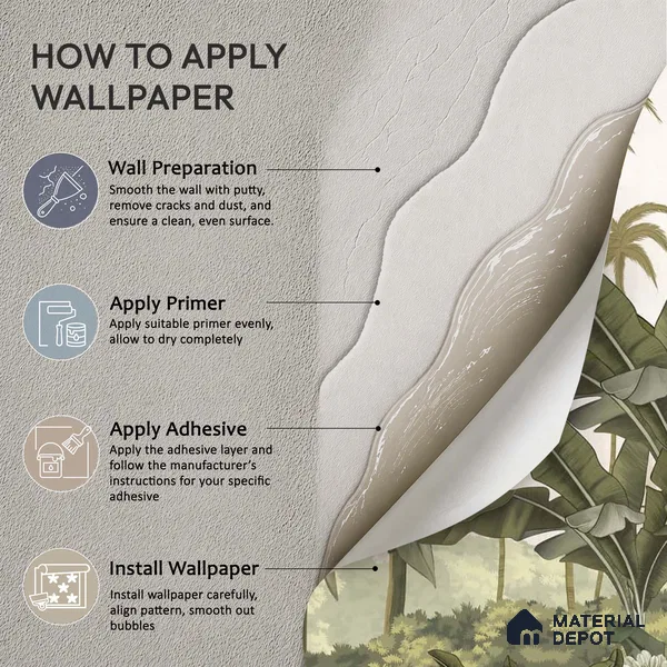 Sayonee, Nature Theme Wallpaper for Walls Sukoon Series Handmade Nature Design (Customised Size Wallpaper)