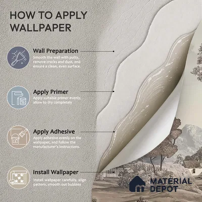 H901012 Sukoon, A Calm Life in Nature, Wallpaper Sukoon Series Canvas Patterned Design (Customised Size Wallpaper)