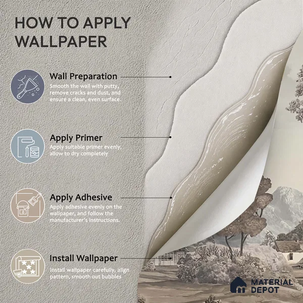 H901012 Sukoon, A Calm Life in Nature, Wallpaper Sukoon Series Canvas Patterned Design (Customised Size Wallpaper)