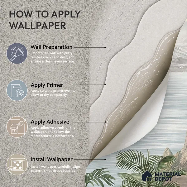 Surmaya, Pleasing Room Wallpaper Design Sukoon Series Canvas Nature Design (Customised Size Wallpaper)