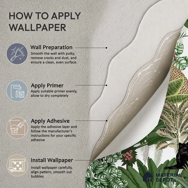 Tropical Tales: Deep Forest Wallpaper Sukoon Series Canvas Tropical Design (Customised Size Wallpaper)