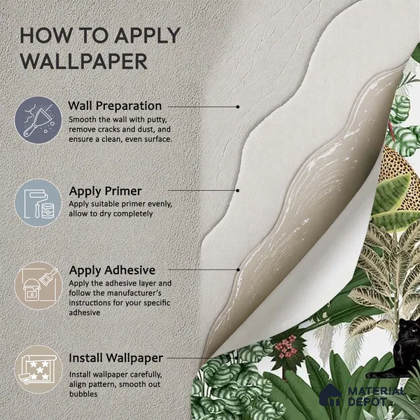 Tropical Tales: Deep Forest Wallpaper Sukoon Series Handmade Tropical Design (Customised Size Wallpaper)