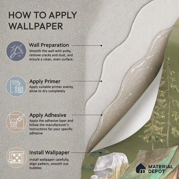 Wildlife Campout in the Jungle, Design for Kids, Green 10 Meter x 19.68 Inches Soft Feel Paper Type Wallpaper -54 Sq. Ft. | Minimum 15% wastage during installation