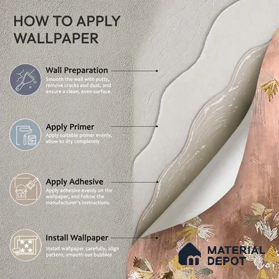 Worth It, Abstract Pattern Wallpaper Design for Walls, Pink Sukoon Series Handmade Abstract Design (Customised Size Wallpaper)
