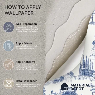 Chic Toile Design 10 Meter x 19.68 Inches Canvas Wallpaper - 54 Sq. Ft. | Minimum 15% wastage during installation