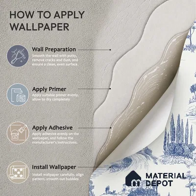 Chic Toile Design 10 Meter x 19.68 Inches Soft Feel Wallpaper - 54 Sq. Ft. | Minimum 15% wastage during installation