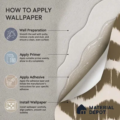 Waves Modern Abstract for Walls Muddy Brown Canvas (Customised Wallpaper)