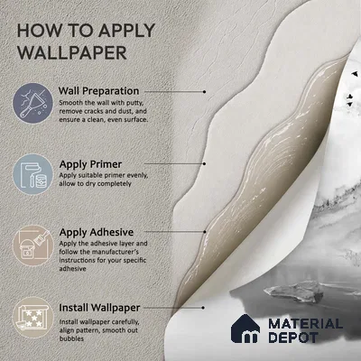 Marble Effect Scenery Customised Black & White Soft Feel (Customised Wallpaper)