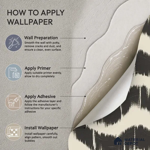 Charcoal Waves Modern Abstract for Walls Soft Feel (Customised Wallpaper)