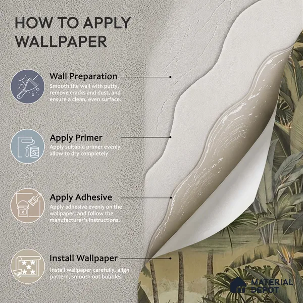 Lush European Landscape Silk Metallic Finish (Customised Wallpaper)