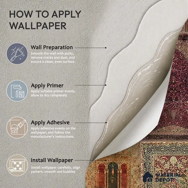 Aalishan Exquisite Indian Carpet Design Canvas Wallpaper for Walls