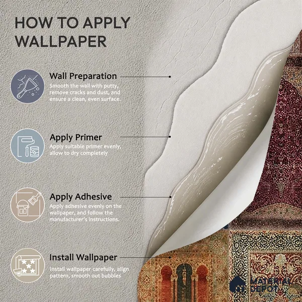 Aalishan Exquisite Indian Carpet Design Sandstone Wallpaper for Walls