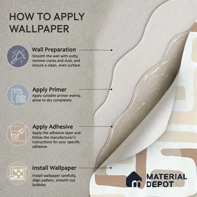 Urban Maze In Desert Sand Abstract Customised Soft Feel Wallpaper for Rooms