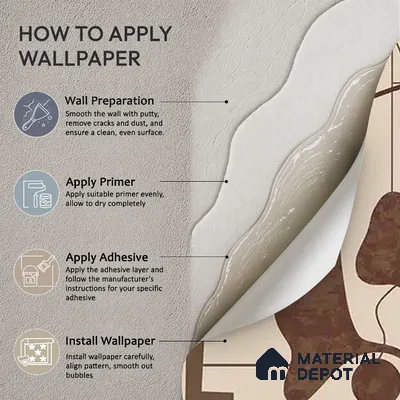 Timeless Structures Brown Abstract Customised Handmade Wallpaper for Rooms