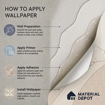 Katha Abstract Landscape Soft Feel Wallpaper in Indian Kantha Pattern