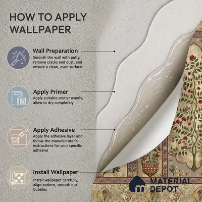 Madhuban Indian Floral Jharoka Sandstone Wallpaper in Suneherii Collection Golden (Customized Size Wallpaper)
