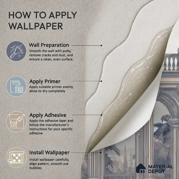 Majestic Foliage Epoch Customised Wallpaper Blue & Sepia