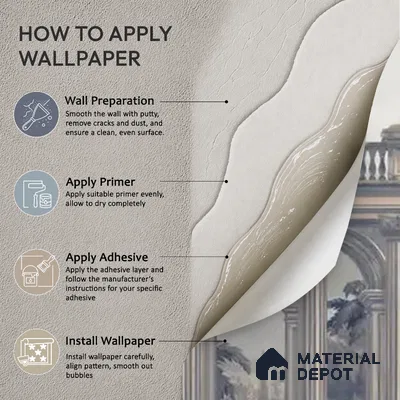 Majestic Foliage Epoch Customised Wallpaper Blue & Sepia