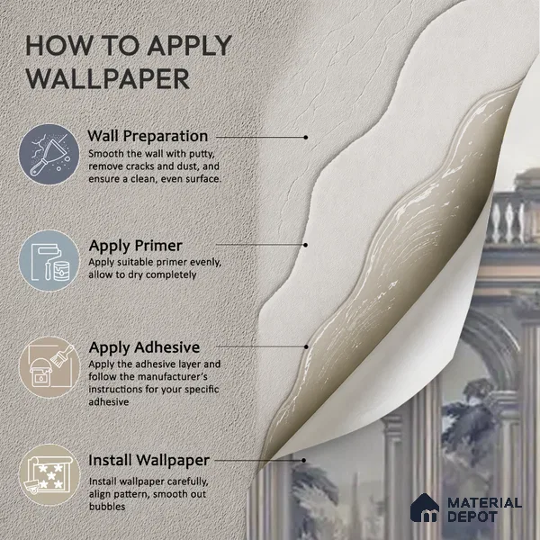 Majestic Foliage Epoch Customised Wallpaper Blue & Sepia