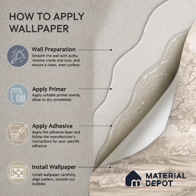 Whispering Moors Scenic Wallpaper Design Customised beige