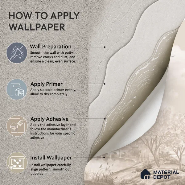 Whispering Moors Scenic Wallpaper Design Customised beige