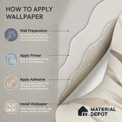 Whispering Blades Soft Mocha Abstract Customised Handmade Wallpaper for Rooms