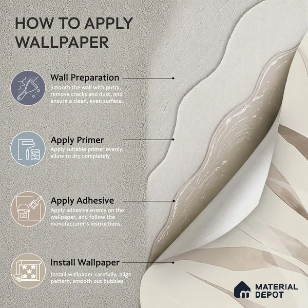 Whispering Blades Soft Mocha Abstract Customised Handmade Wallpaper for Rooms