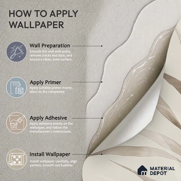 Whispering Blades Soft Mocha Abstract Customised Soft Feel Wallpaper for Rooms