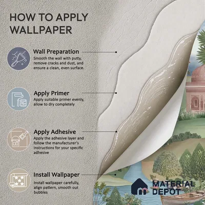 Shaan, Indian Scenic Design Customised Handmade Wallpaper for Rooms