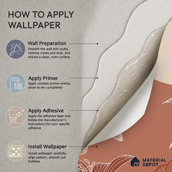 Sienna Garden Abstract Soft Feel Customised Wallpaper for Rooms