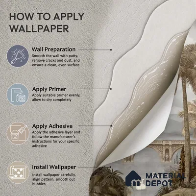 Majestic Foliage Epoch Sandstone Green & Sepia (Customised Wallpaper)